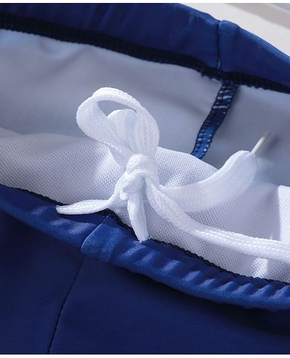 Pine Kids Swimming Trunks with Text Print-  Navy Blue