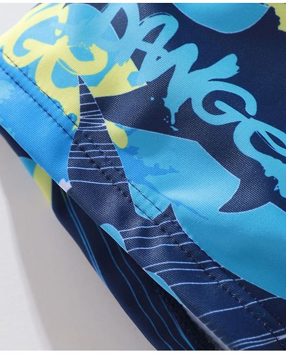 Pine Kids Printed Swimming Trunk- Blue