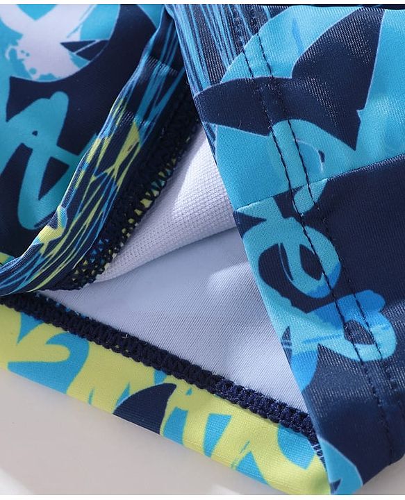 Pine Kids Printed Swimming Trunk- Blue