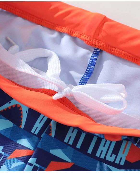Pine Kids Swimming Trunk Shark Print- Blue