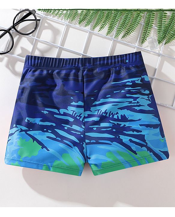 Pine Active Text Print Swimming Trunk - Multicolor