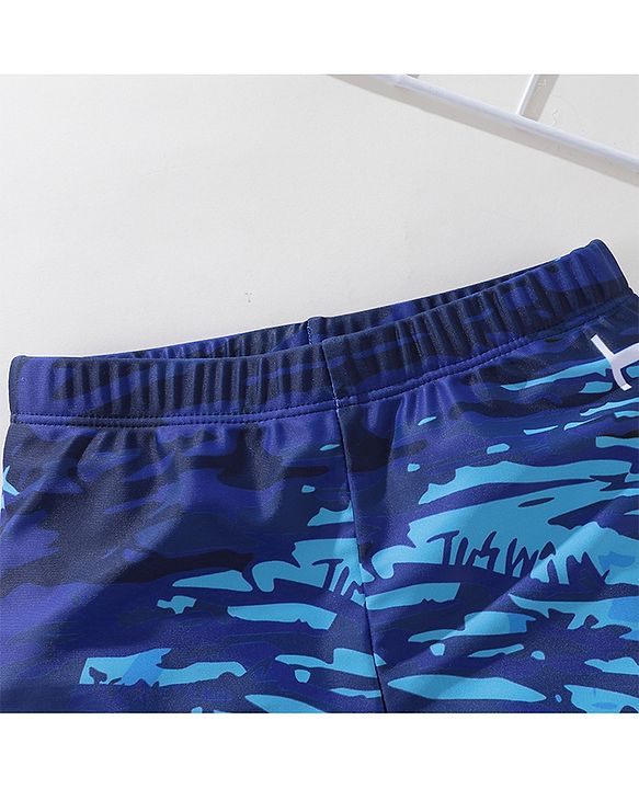 Pine Active Text Print Swimming Trunk - Multicolor