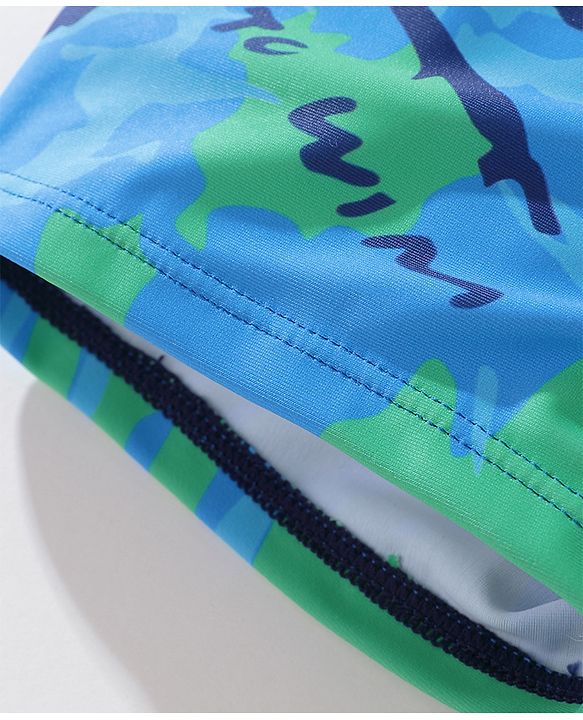 Pine Active Text Print Swimming Trunk - Multicolor