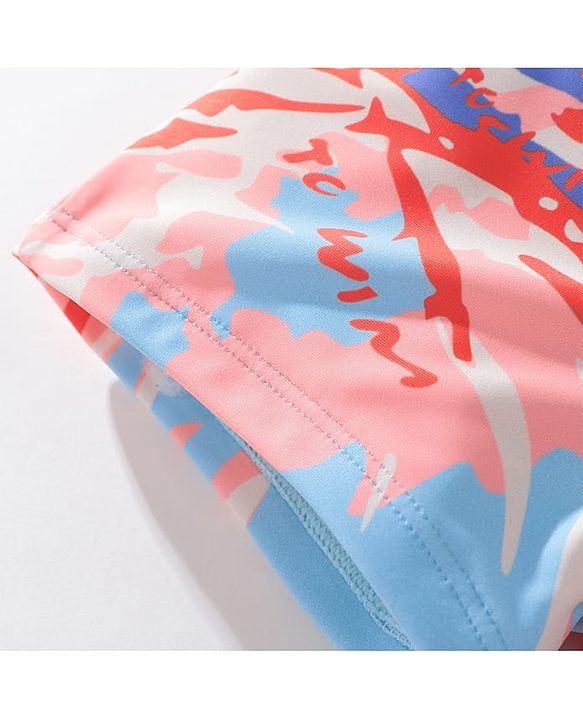 Pine Active Text Print Swimming Trunk - Multicolor