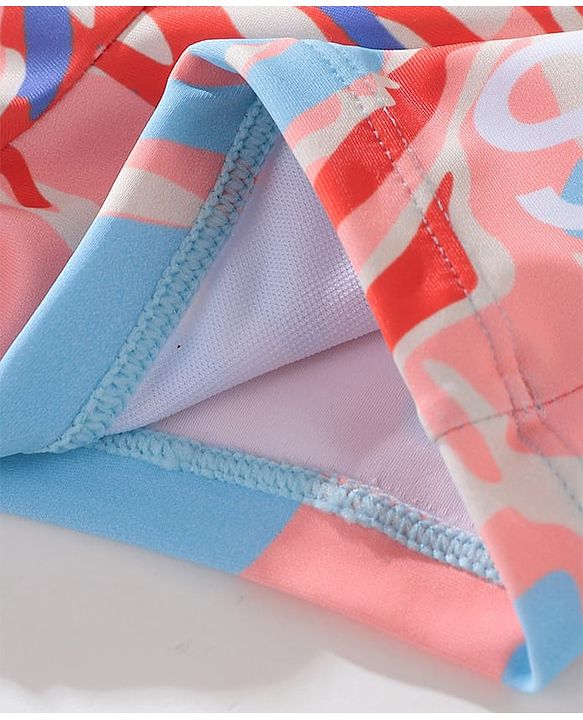 Pine Active Text Print Swimming Trunk - Multicolor