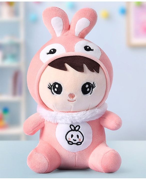 Babyhug Bunny Soft Plush Candy Doll Baby Pink - Height 30 cm