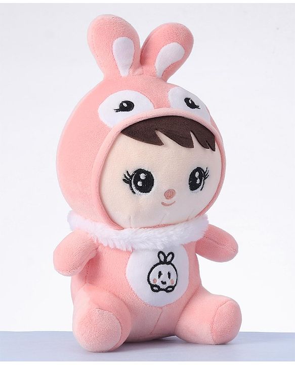 Babyhug Bunny Soft Plush Candy Doll Baby Pink - Height 30 cm