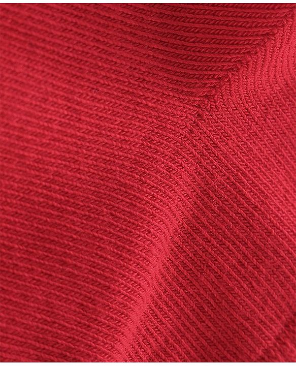Pine Kids Cotton Blend Knit Low Ankle Length Solid Color School Socks Set Pack of 3 - Red