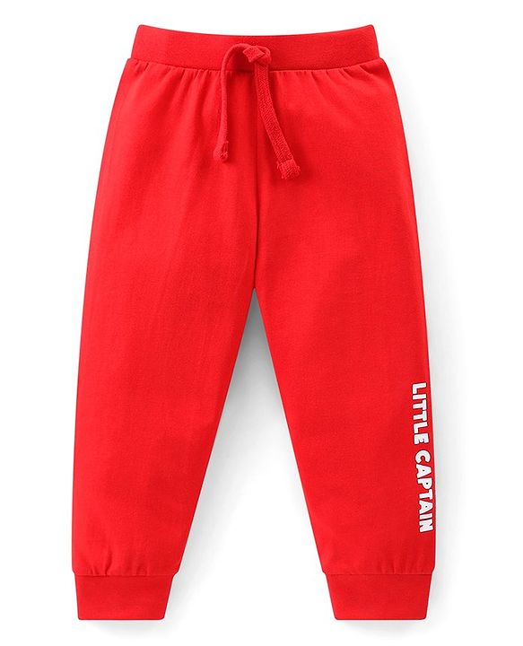 Babyhug Cotton Knit Full Length Striped & Solid Colour Lounge Pants Pack of 3 - Multicolour