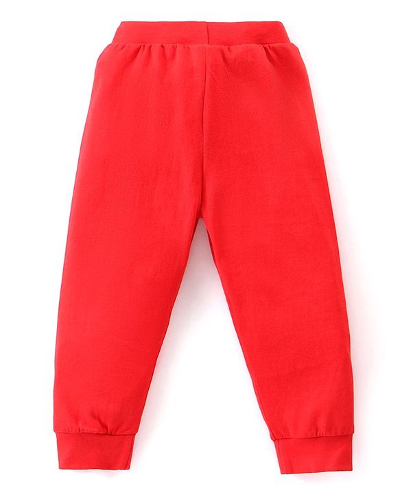 Babyhug Cotton Knit Full Length Striped & Solid Colour Lounge Pants Pack of 3 - Multicolour