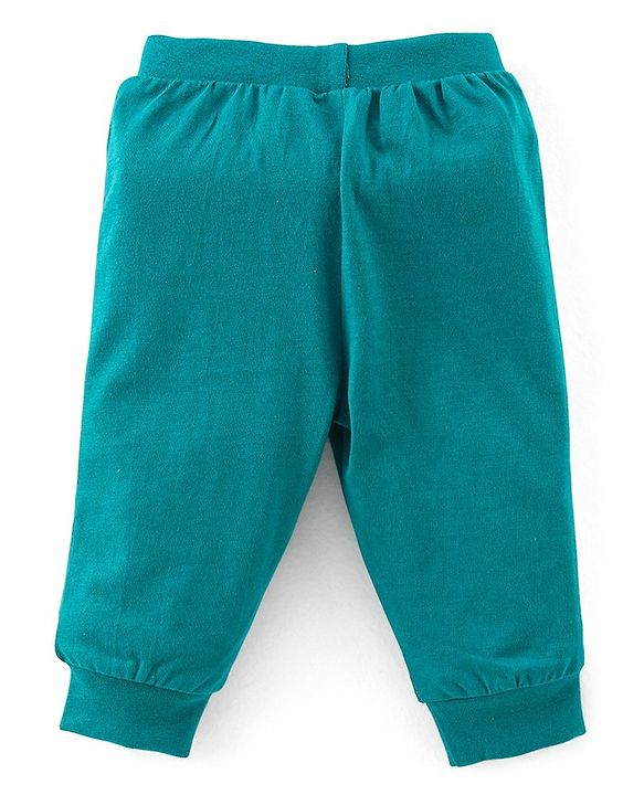Babyhug Cotton Full Length Lounge Pants Car Print Pack of 3 - Blue