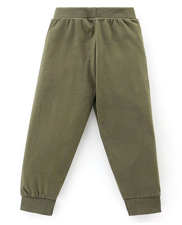 Babyhug Cotton Knit Full Length Text Print Lounge Pants Pack of 3 - Yellow Green & Blue