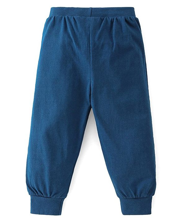 Babyhug Cotton Full Length Lounge Pants Fox Print Pack of 3 - Blue Green & Red