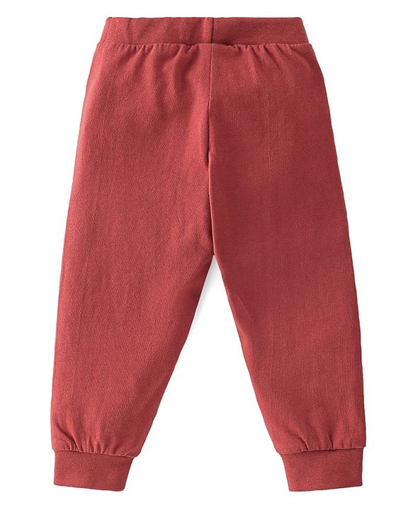 Babyhug Cotton Full Length Lounge Pants Fox Print Pack of 3 - Blue Green & Red