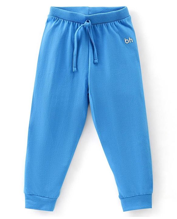 Babyhug Cotton Jersey Knit Full Length Solid Lounge Pants Pack of 5 - Multicolour