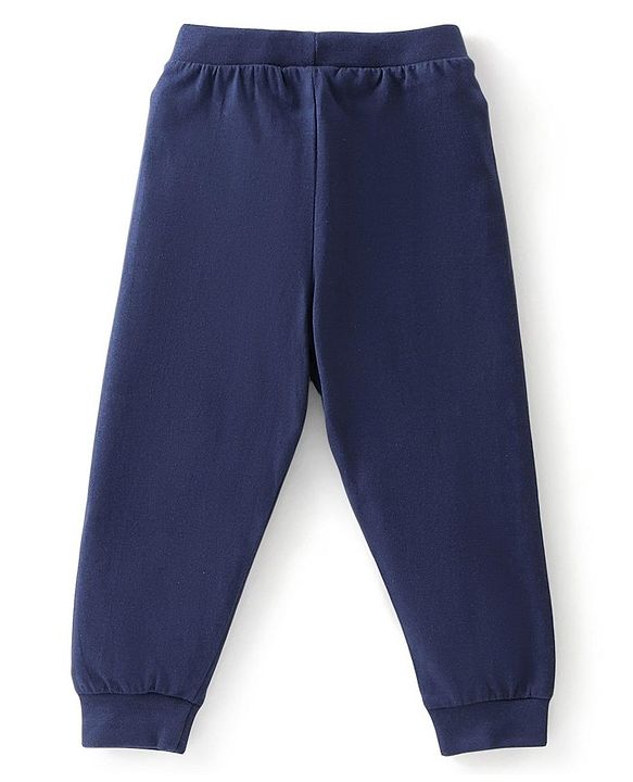 Babyhug Cotton Jersey Knit Full Length Solid Lounge Pants Pack of 5 - Multicolour