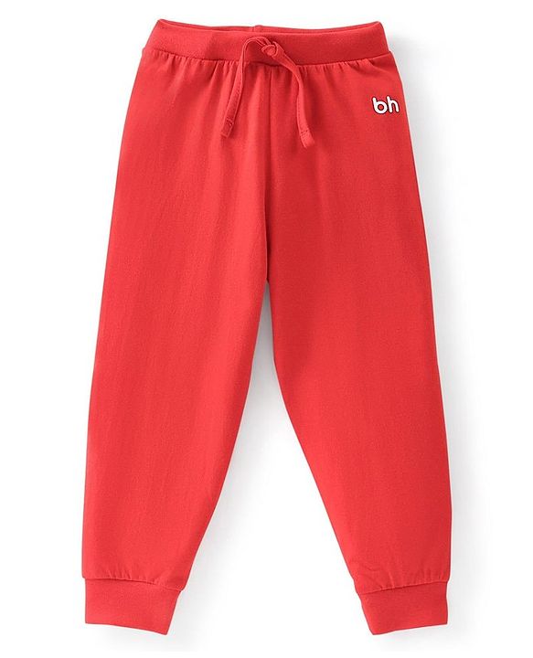 Babyhug Cotton Jersey Knit Full Length Solid Lounge Pants Pack of 5 - Multicolour