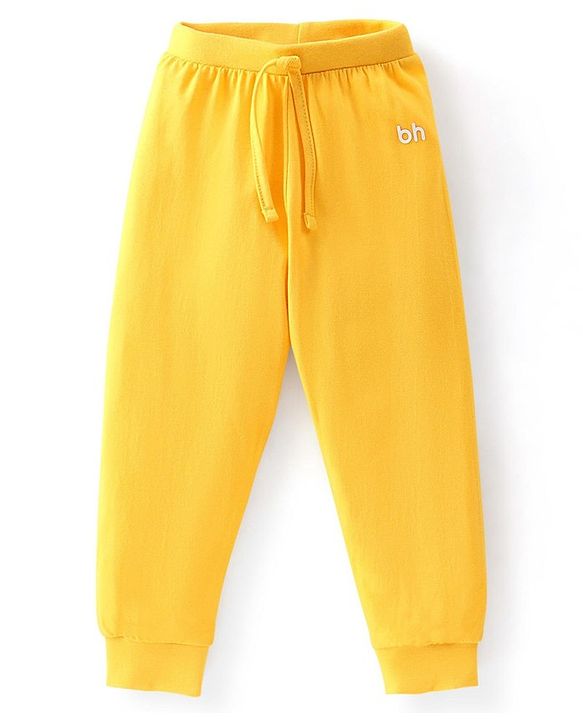 Babyhug Cotton Jersey Knit Full Length Solid Lounge Pants Pack of 5 - Multicolour