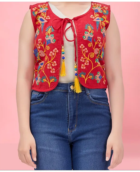 Buy Denim Blue Jackets & Shrugs for Girls by AARIKA GIRLS ETHNIC Online |  Ajio.com