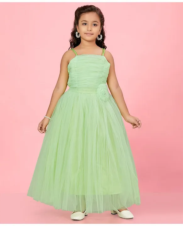 fcity.in - Aarika Girl Gajri Coloured Party Wear Gown With Unstich Sleeves /