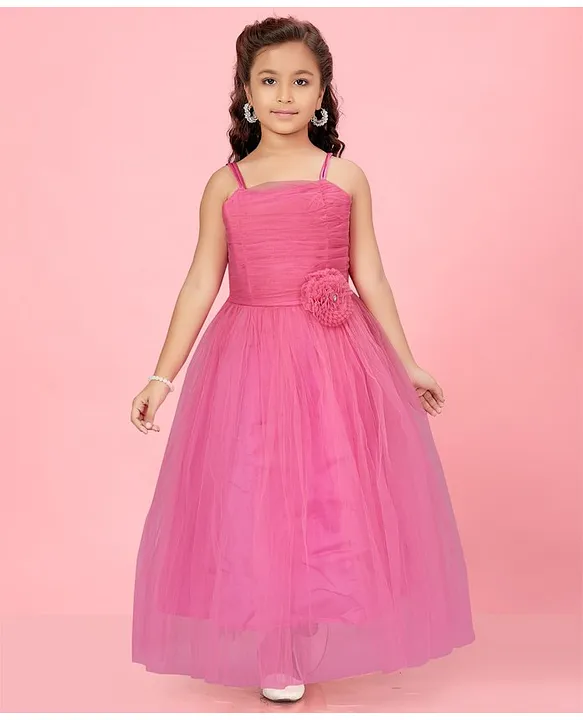 Buy Aarika Silk a-line Dress (G-2007_Green_11-12 Years) at Amazon.in