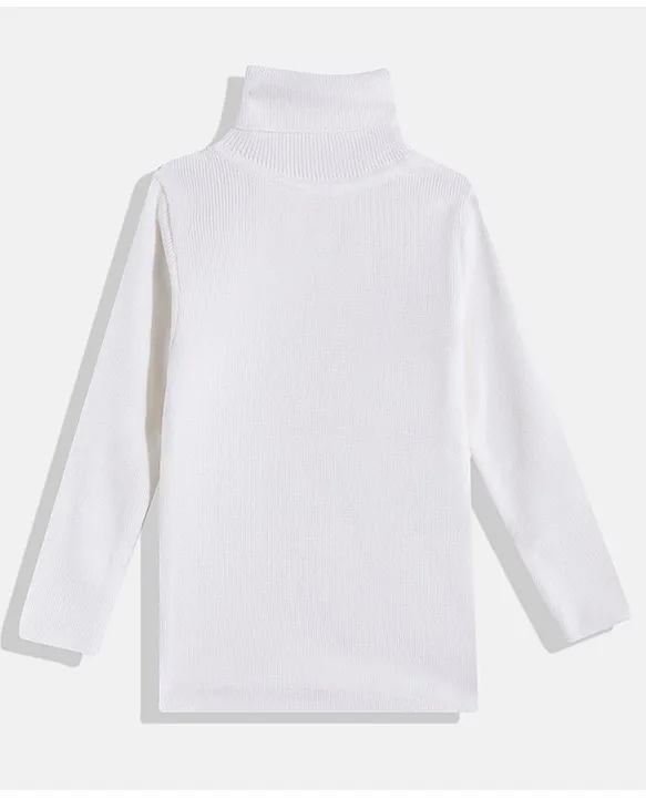 Buy RVK Kids White High Neck Skivi SweaterWhite for Girls (6-7Years) Online  in India, Shop at  - 15405374