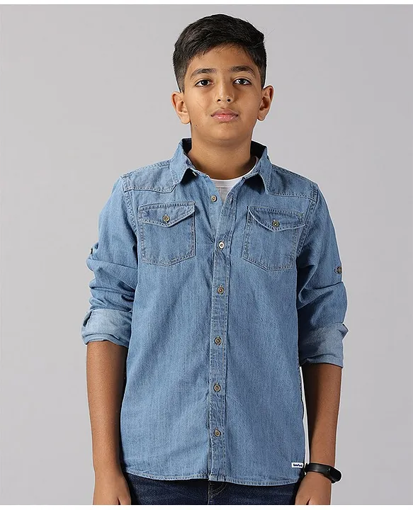 Casual Mens Denim Shirt Fashion Long Sleeves Slim Double Pocket Button Tops  Plus Size S-3XL | Wish