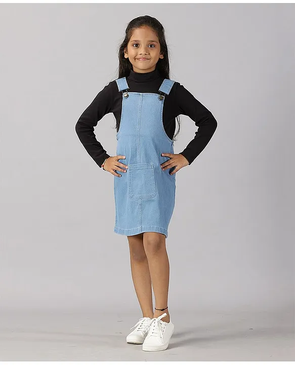 Buy Cutecumber Full Sleeves Floral Printed Shirt Style Shift Denim Dress  Blue for Girls (3-4Years) Online in India, Shop at FirstCry.com - 12257048