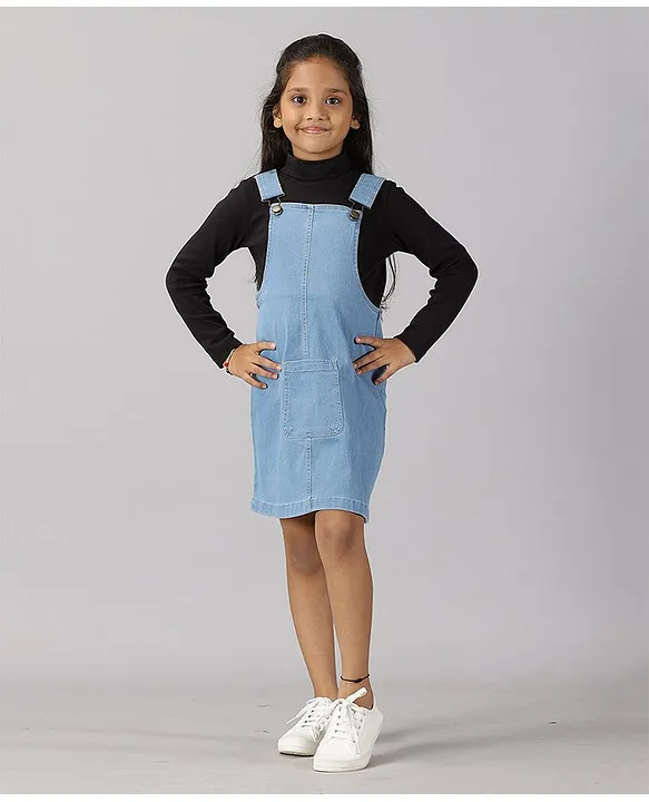 Dungaree knee outlet length dress