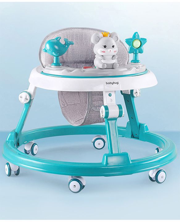 Babyhug Permium Multifunctional 360 Baby Walker with 2 Level Height Adjustment & Musical Play Tray Cum Feeding Tray