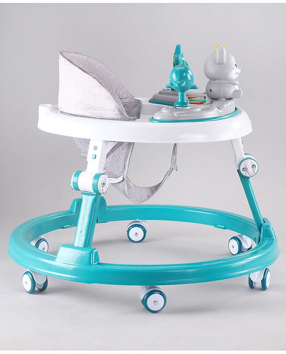 Babyhug Permium Multifunctional 360 Baby Walker with 2 Level Height Adjustment & Musical Play Tray Cum Feeding Tray