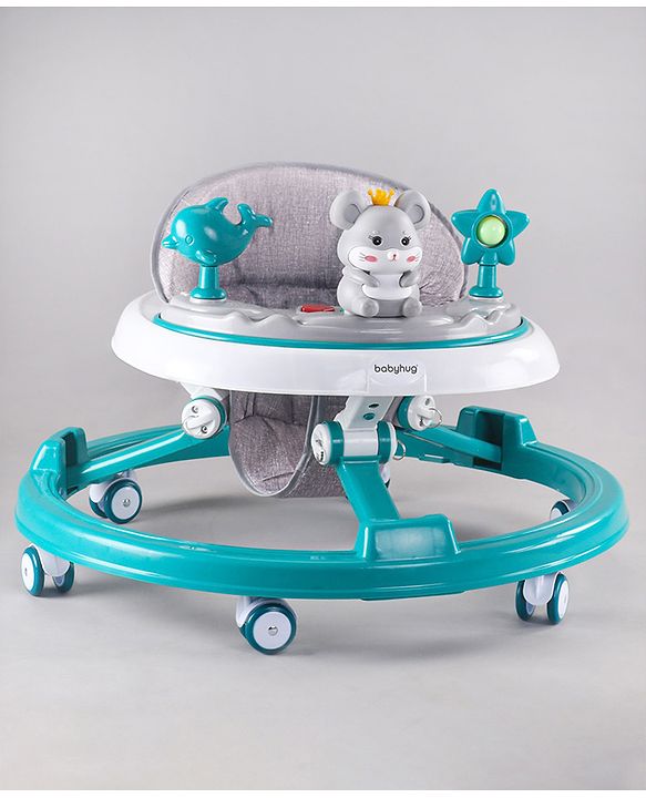 Babyhug Permium Multifunctional 360 Baby Walker with 2 Level Height Adjustment & Musical Play Tray Cum Feeding Tray