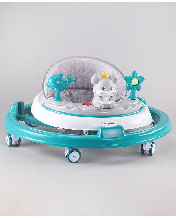 Babyhug Permium Multifunctional 360 Baby Walker with 2 Level Height Adjustment & Musical Play Tray Cum Feeding Tray