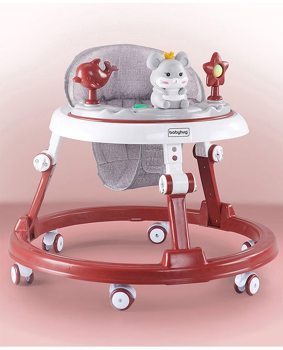 Babyhug Permium Multifunctional 360 Baby Walker with 2 Level Height Adjustment & Musical Play Tray Cum Feeding Tray