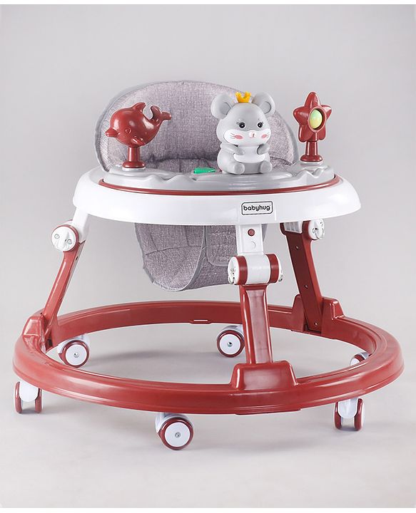 Babyhug Permium Multifunctional 360 Baby Walker with 2 Level Height Adjustment & Musical Play Tray Cum Feeding Tray
