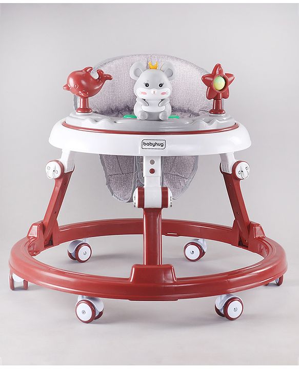 Babyhug Permium Multifunctional 360 Baby Walker with 2 Level Height Adjustment & Musical Play Tray Cum Feeding Tray