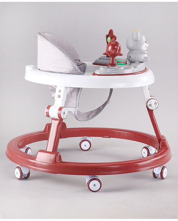 Babyhug Permium Multifunctional 360 Baby Walker with 2 Level Height Adjustment & Musical Play Tray Cum Feeding Tray