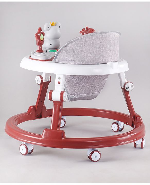 Babyhug Permium Multifunctional 360 Baby Walker with 2 Level Height Adjustment & Musical Play Tray Cum Feeding Tray