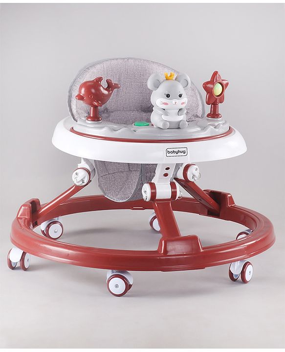 Babyhug Permium Multifunctional 360 Baby Walker with 2 Level Height Adjustment & Musical Play Tray Cum Feeding Tray