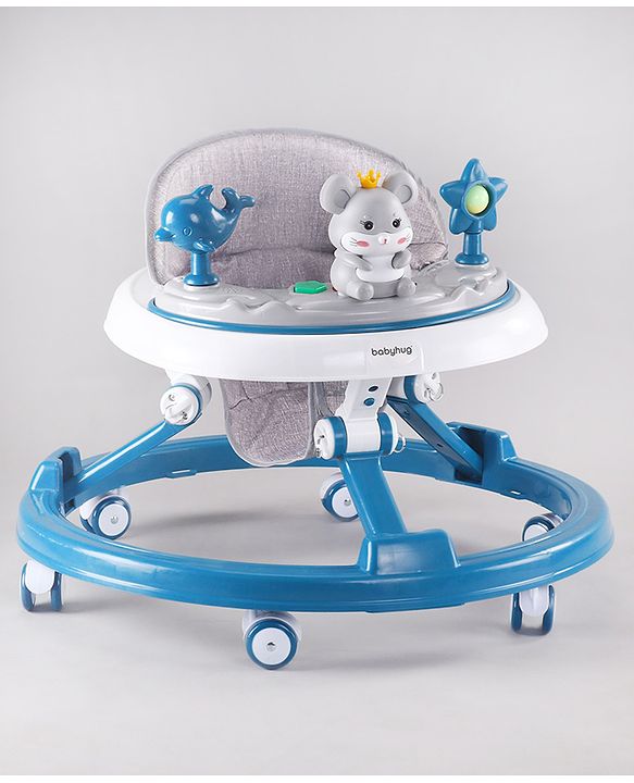 Babyhug Permium Multifunctional 360 Baby Walker with 2 Level Height Adjustment & Musical Play Tray Cum Feeding Tray
