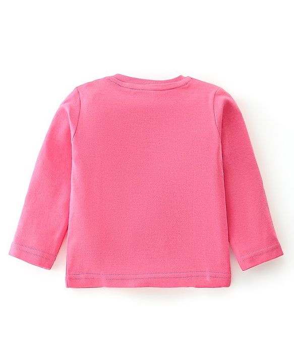 Babyhug Interlock Knit Full Sleeves Night Suit Text Printed - Blue & Pink