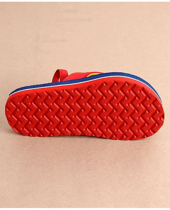 Cute Walk by Babyhug Slip On  Flip Flops with Colour Slash Print-  Red