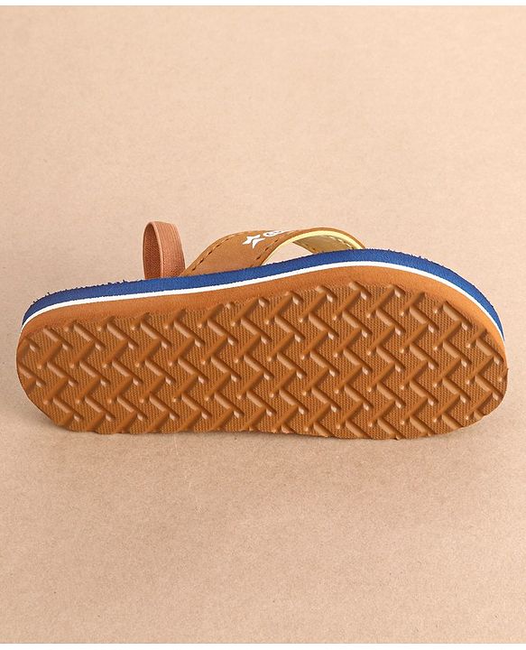 Cute Walk by Babyhug Slip On Flip Flops with Animal Print- Brown