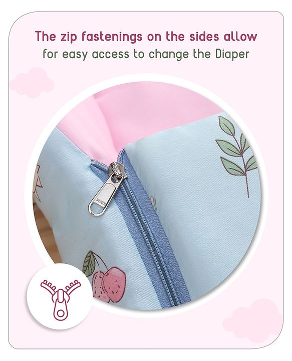 Babyhug Premium Bedding Super Saver Combo Set of 3 Bunny Print- Blue