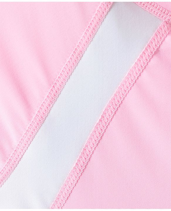 Pine Kids Raglan Half Sleeves Legged Swimsuit - Pink