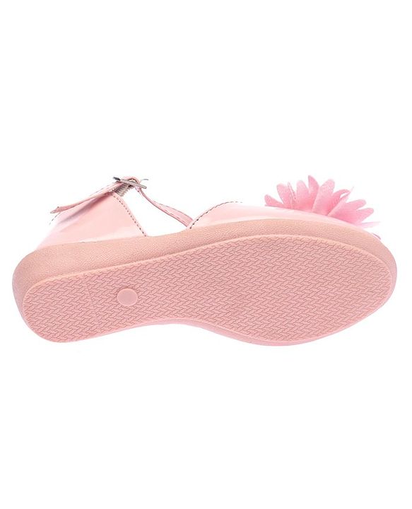Pine Kids Belly Shoes Floral Applique - Golden