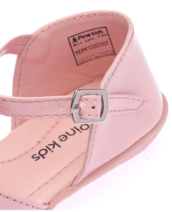 Pine Kids Belly Shoes Floral Applique - Golden