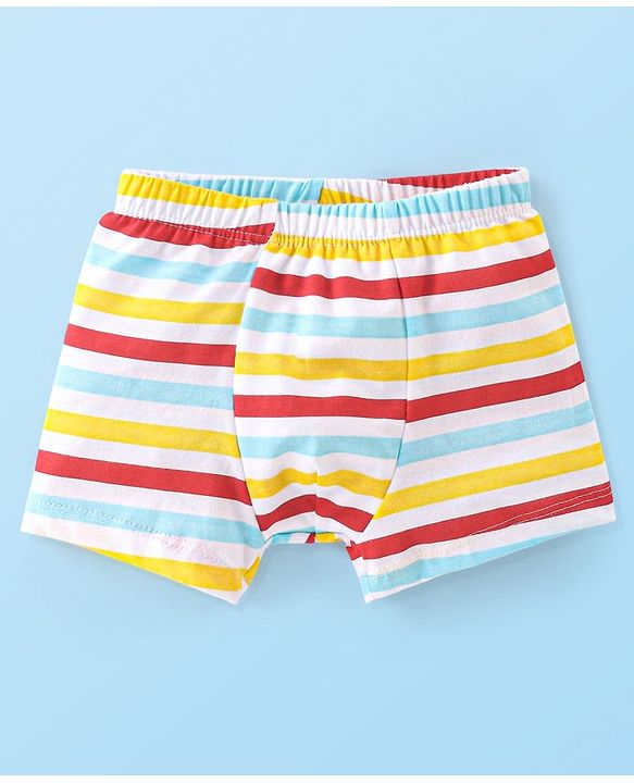 Babyhug 100% Cotton Knit Trunks Teddy Print Pack of 3 - Multicolour