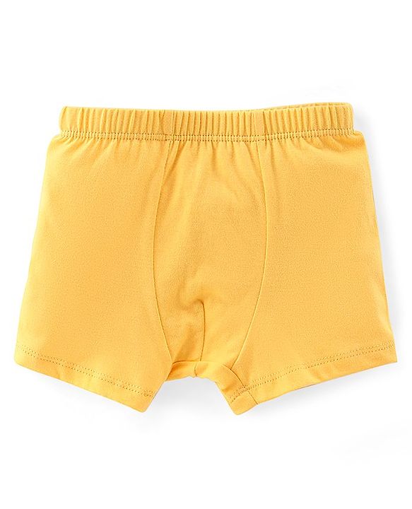 Babyhug 100% Cotton Knit Solid Stripe & Animal Print Trunk Pack of 3- White & Yellow
