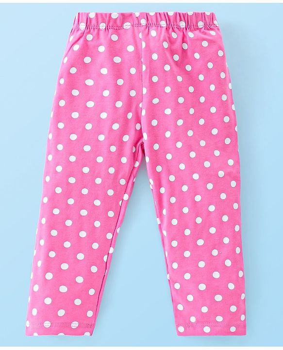 Babyhug Cotton Lycra Knit Full Length Leggings With Strech Floral Print Pack of 3 - Multicolor